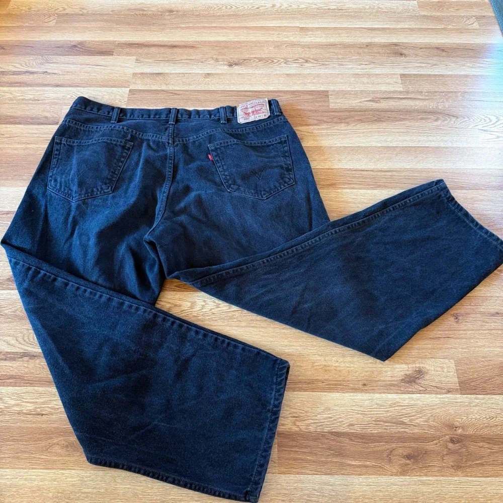 Levi's 550 Relaxed Fit Black Jeans Mens Size‎ 44x30 Denim Pants
